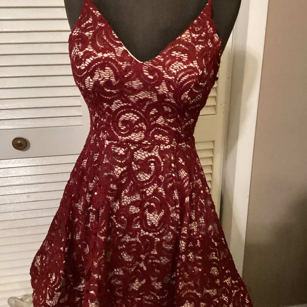 My Michelle short maroon dress size 0
